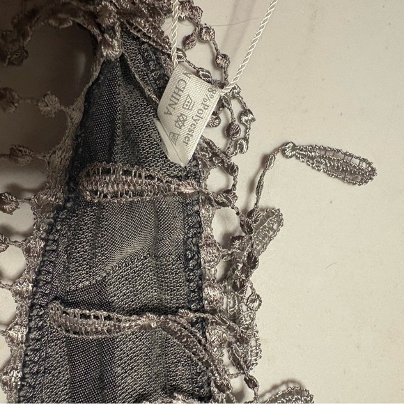 Charming Charlie Scarf Set - Blue, Cream, Gray - Picture 11 of 12